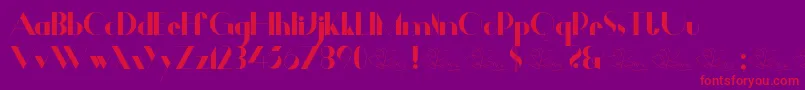 Dalmais Font – Red Fonts on Purple Background