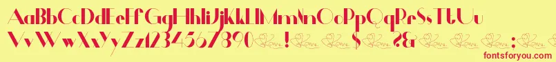 Dalmais Font – Red Fonts on Yellow Background