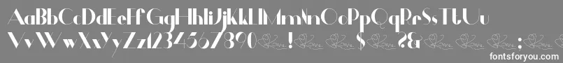 Dalmais-Schriftart – Weiße Schriften auf grauem Hintergrund