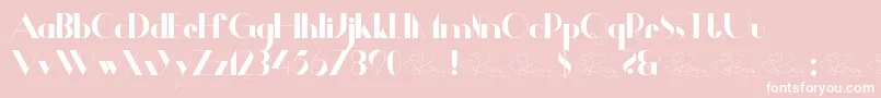 Dalmais Font – White Fonts on Pink Background