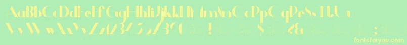 Dalmais Font – Yellow Fonts on Green Background