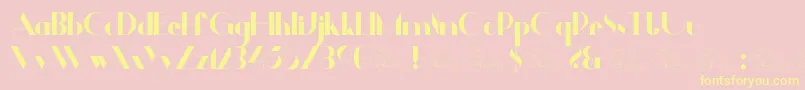 Dalmais Font – Yellow Fonts on Pink Background