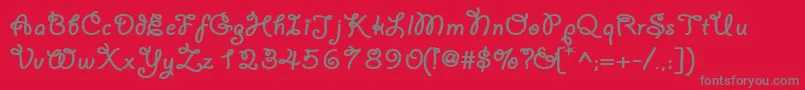 YahoosskBold Font – Gray Fonts on Red Background