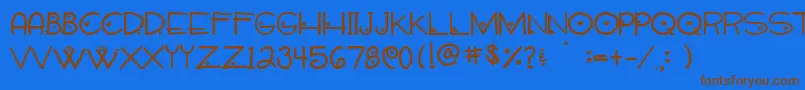 Шрифт SweetieHand – коричневые шрифты на синем фоне