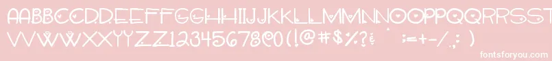 フォントSweetieHand – ピンクの背景に白い文字
