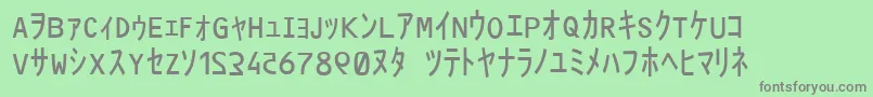 フォントMatrixCodeNfi – 緑の背景に灰色の文字