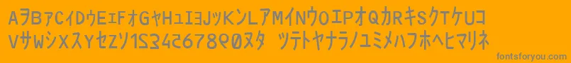 フォントMatrixCodeNfi – オレンジの背景に灰色の文字