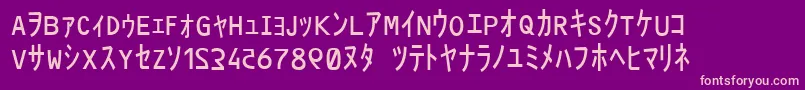 フォントMatrixCodeNfi – 紫の背景にピンクのフォント