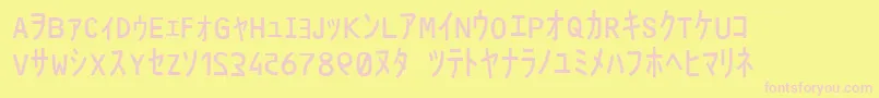 MatrixCodeNfi Font – Pink Fonts on Yellow Background