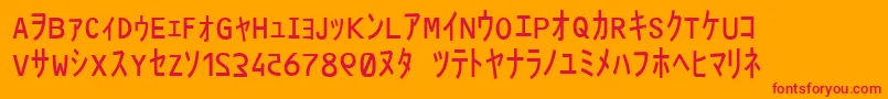 MatrixCodeNfi Font – Red Fonts on Orange Background