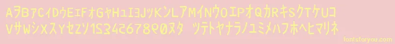 MatrixCodeNfi Font – Yellow Fonts on Pink Background