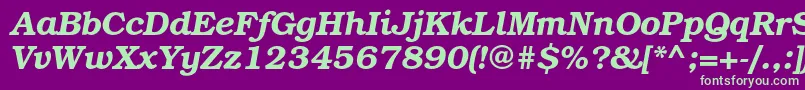 TexgyrebonumBolditalic Font – Green Fonts on Purple Background