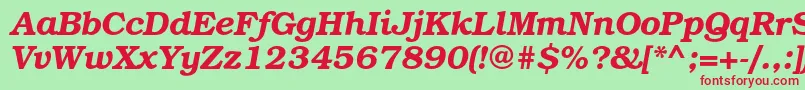 TexgyrebonumBolditalic Font – Red Fonts on Green Background