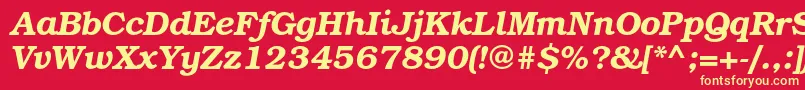 TexgyrebonumBolditalic Font – Yellow Fonts on Red Background