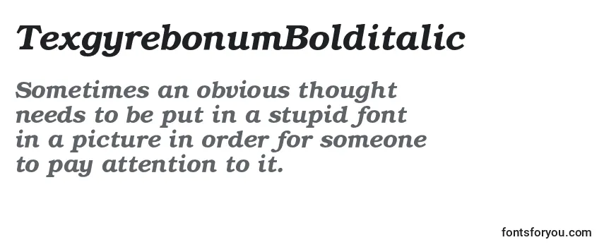 TexgyrebonumBolditalic Font