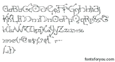 Hollyjingleleft font – designer Fonts