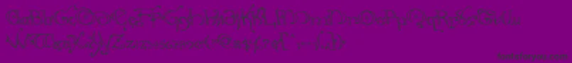 Hollyjingleleft-fontti – mustat fontit violetilla taustalla
