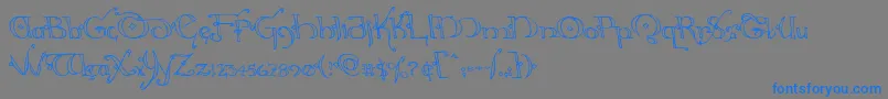 Hollyjingleleft Font – Blue Fonts on Gray Background