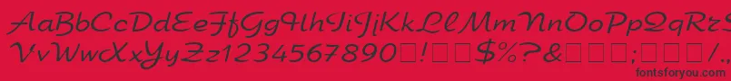 Elfringelite Font – Black Fonts on Red Background