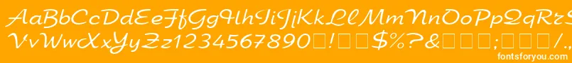 Elfringelite Font – White Fonts on Orange Background