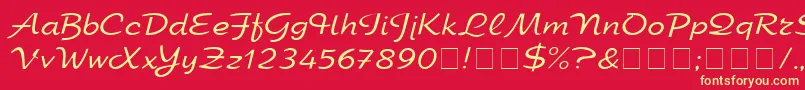 Elfringelite Font – Yellow Fonts on Red Background