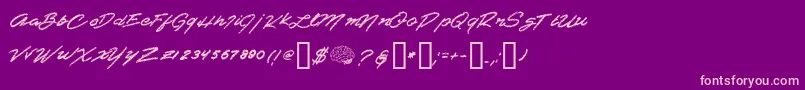 Shredder Font – Pink Fonts on Purple Background