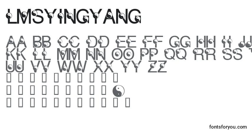 Czcionka LmsYingYang – alfabet, cyfry, specjalne znaki