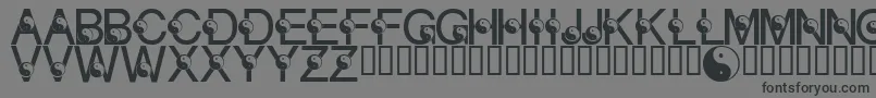 LmsYingYang-fontti – mustat fontit harmaalla taustalla