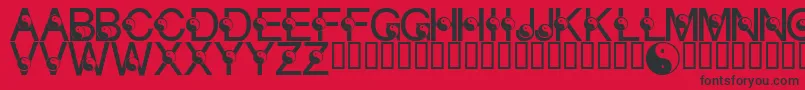 LmsYingYang Font – Black Fonts on Red Background
