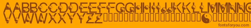 Шрифт LmsYingYang – коричневые шрифты на оранжевом фоне