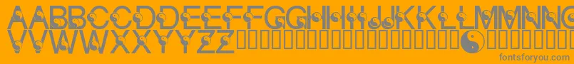 fuente LmsYingYang – Fuentes Grises Sobre Fondo Naranja