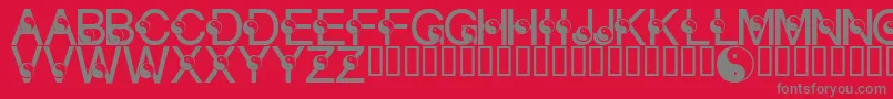 Fonte LmsYingYang – fontes cinzas em um fundo vermelho