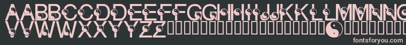 LmsYingYang Font – Pink Fonts on Black Background