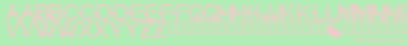 LmsYingYang Font – Pink Fonts on Green Background