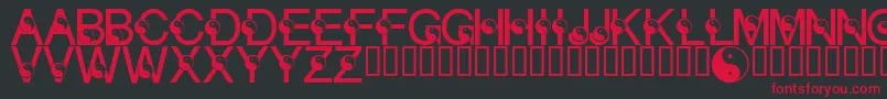 LmsYingYang Font – Red Fonts on Black Background