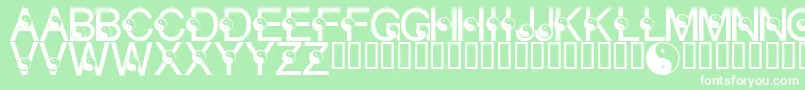 LmsYingYang Font – White Fonts on Green Background