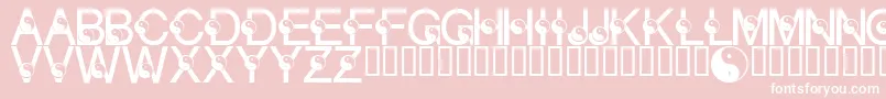 LmsYingYang Font – White Fonts on Pink Background