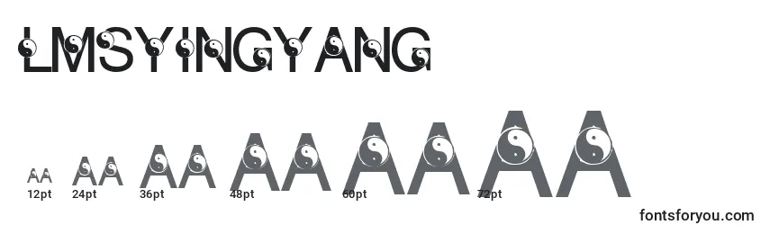 LmsYingYang Font Sizes