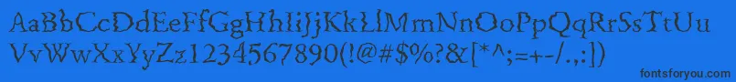 Шрифт Quakestd – чёрные шрифты на синем фоне