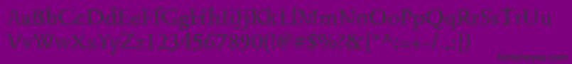 フォントQuakestd – 紫の背景に黒い文字