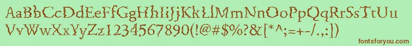 Quakestd Font – Brown Fonts on Green Background