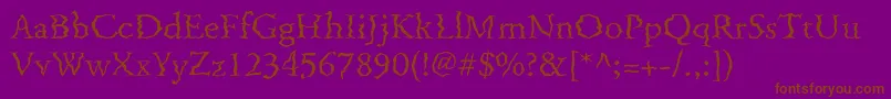 Quakestd Font – Brown Fonts on Purple Background