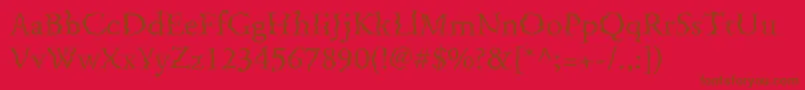 Quakestd Font – Brown Fonts on Red Background