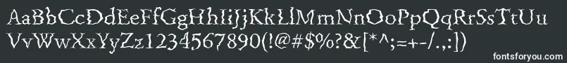 Шрифт Quakestd – белые шрифты на чёрном фоне