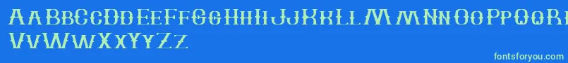 TheBartender Font – Green Fonts on Blue Background
