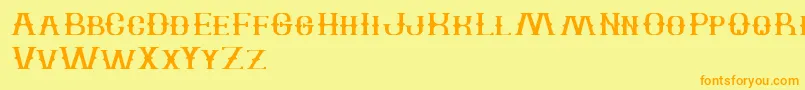 TheBartender Font – Orange Fonts on Yellow Background
