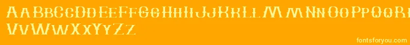 TheBartender Font – Yellow Fonts on Orange Background