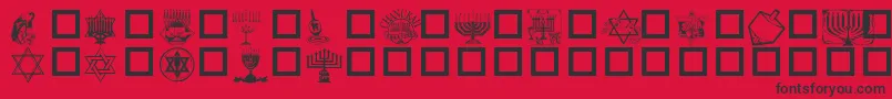 フォントFestivalOfLights – 赤い背景に黒い文字