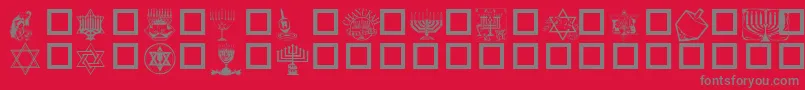 Czcionka FestivalOfLights – szare czcionki na czerwonym tle