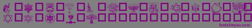 FestivalOfLights Font – Purple Fonts on Gray Background